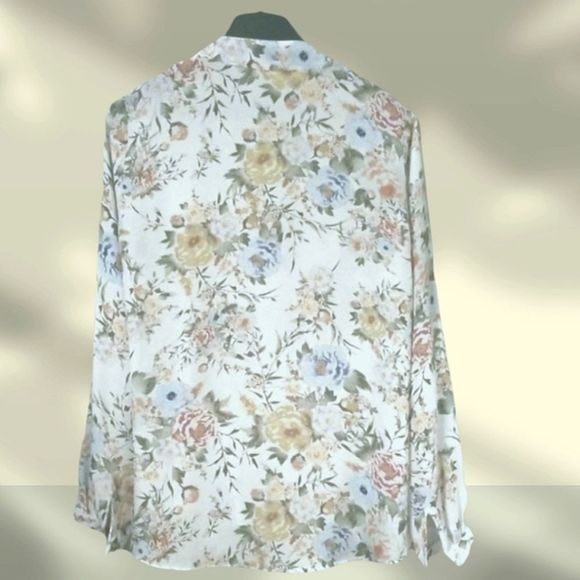 Rose+olive Top, size medium - Picture 3 of 7